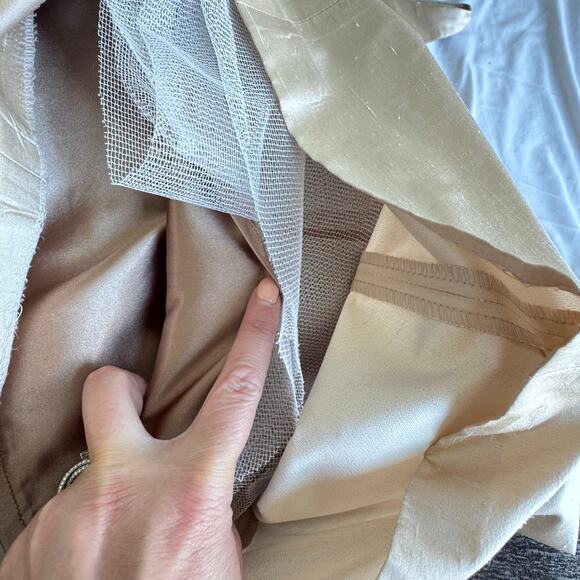 Jenny Yoo Tan Gown Ball Dress Gala Long A Line Size 0 Tan - Picture 2 of 9